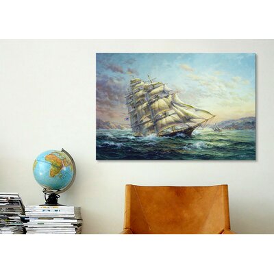 Outlets ARTCANVAS The Ship Young America at Sea 1915 by Antonio Jacobsen Canvas Art Print